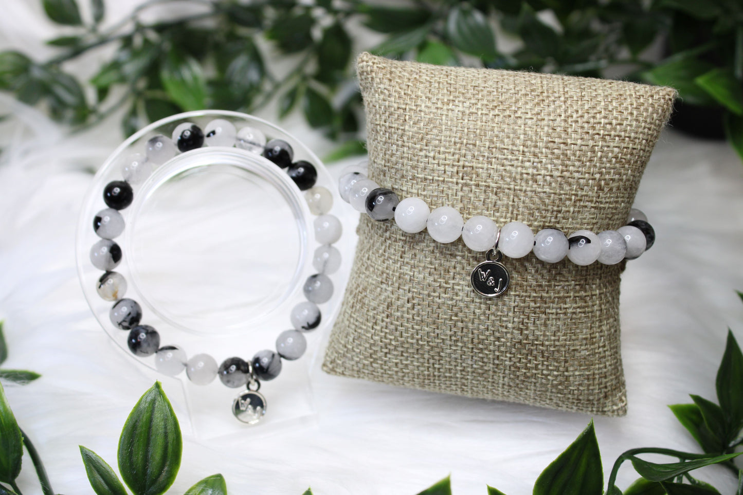 8mm TOURMALINE IN QUARTZ BRACELET