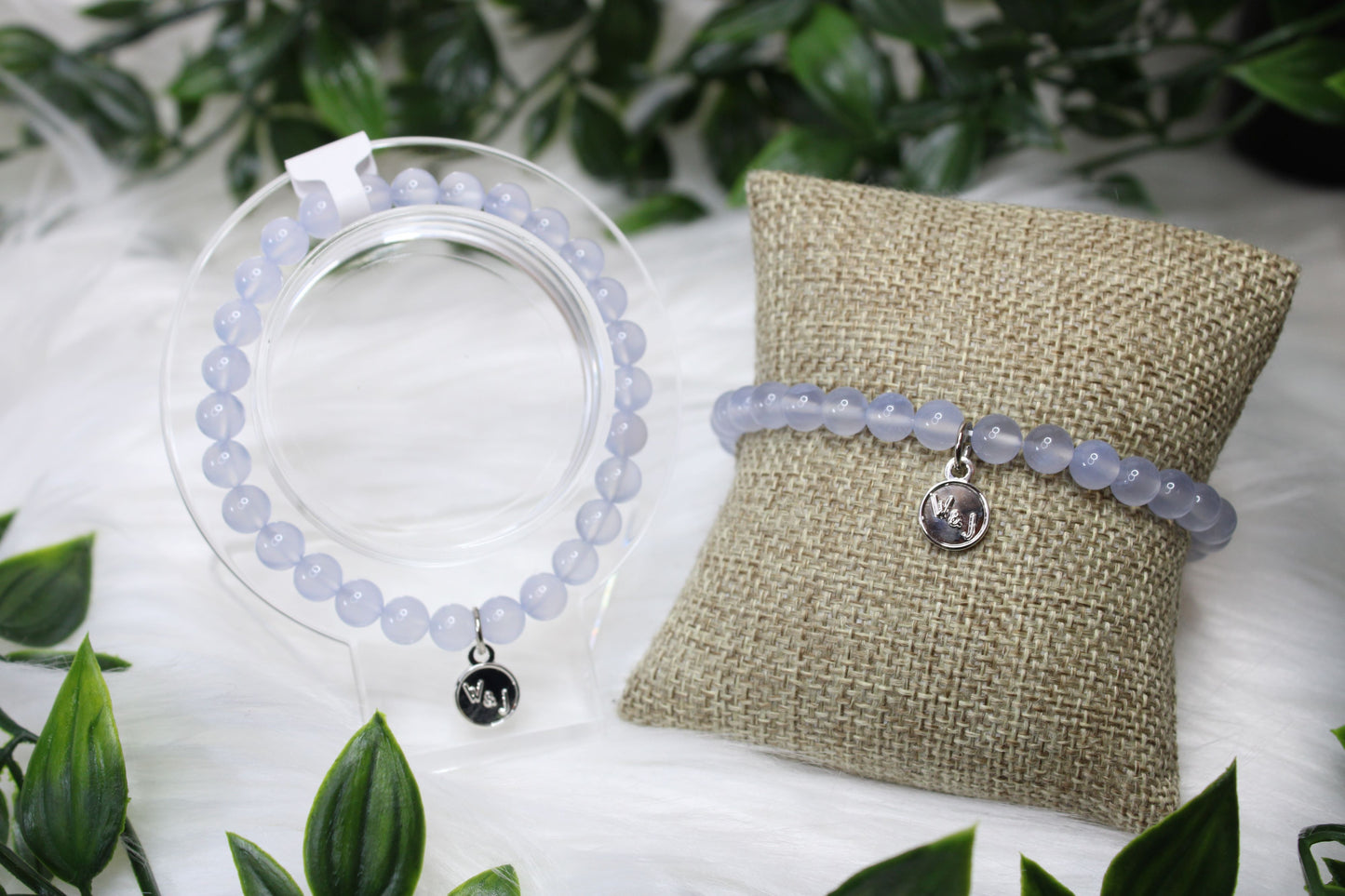 6mm BLUE CHALCEDONY BRACELET