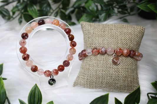 8mm FIRE QUARTZ BRACELET