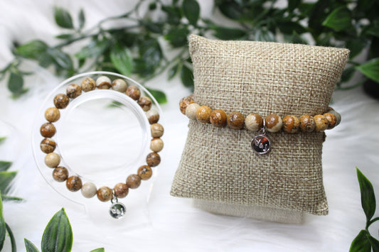 8mm PICTURE JASPER BRACELET