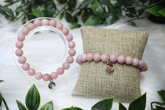 8mm PINK OPAL BRACELET