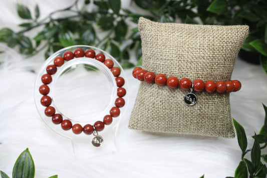 8mm RED JASPER BRACELET