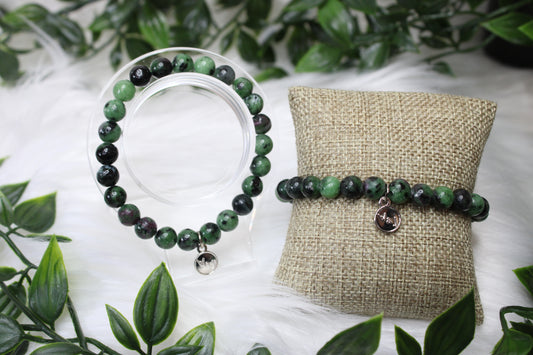 8mm RUBY ZOISITE BRACELET