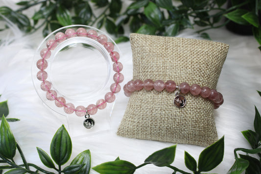 8mm STRAWBERRY QUARTZ BRACELET
