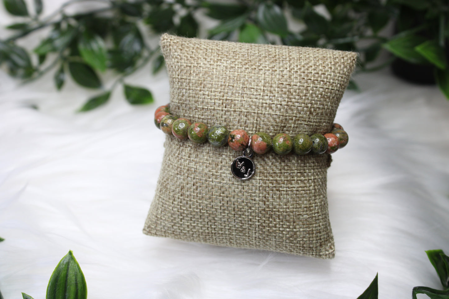8mm UNAKITE BRACLET