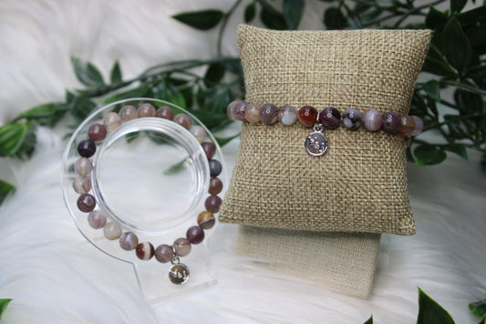 8mm BROWN AGATE BRACELET