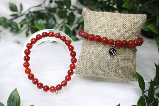 8mm CARNELIAN BRACELET