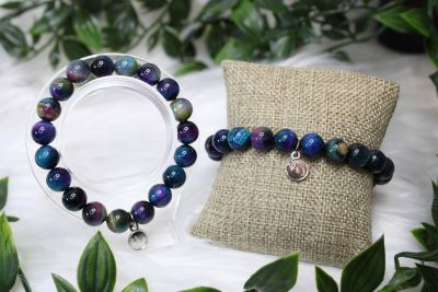 8mm GALAXY TIGERS EYE BRACELET