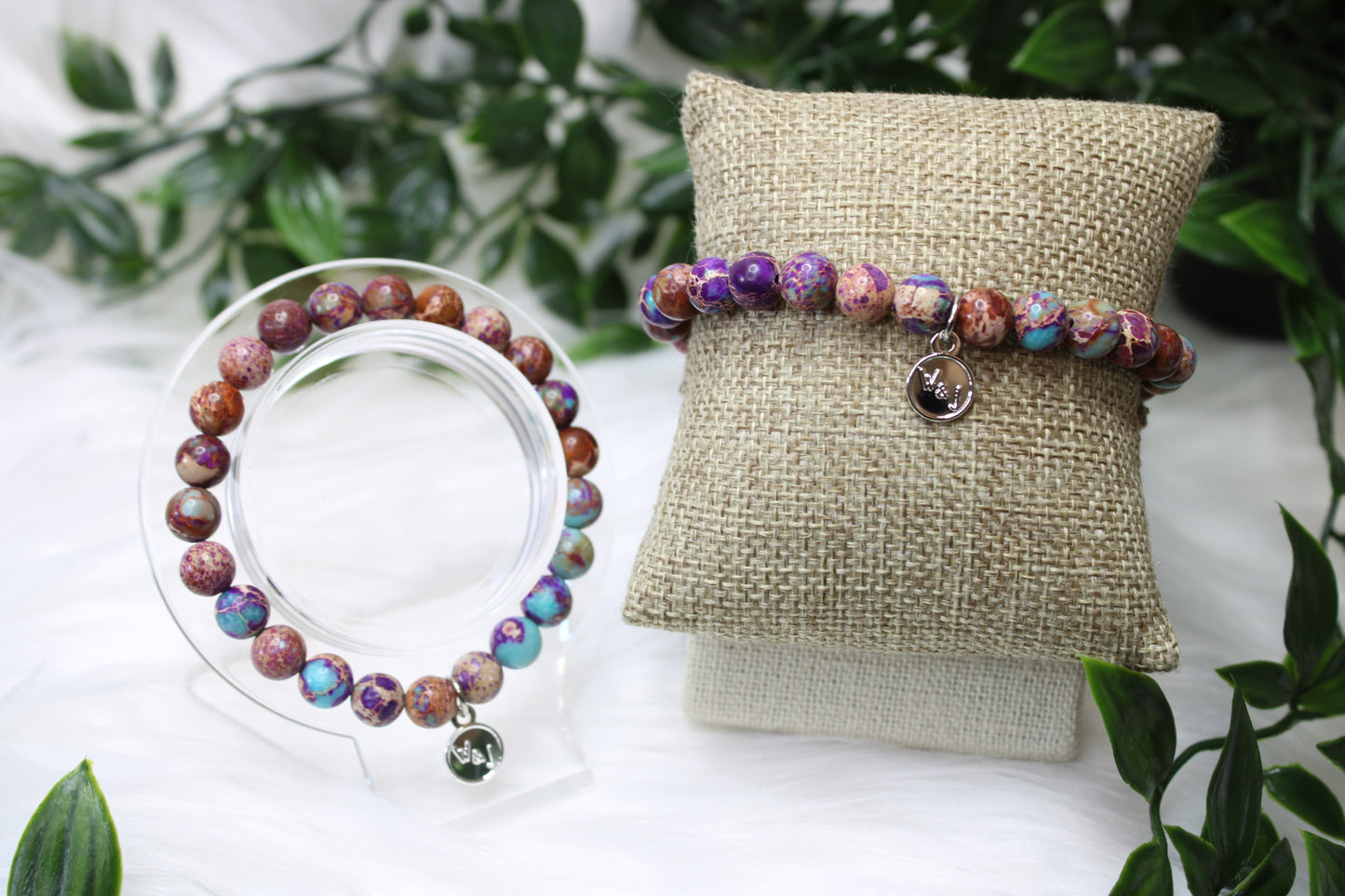 8mm PURPLE SEA SEDIMENT BRACELET